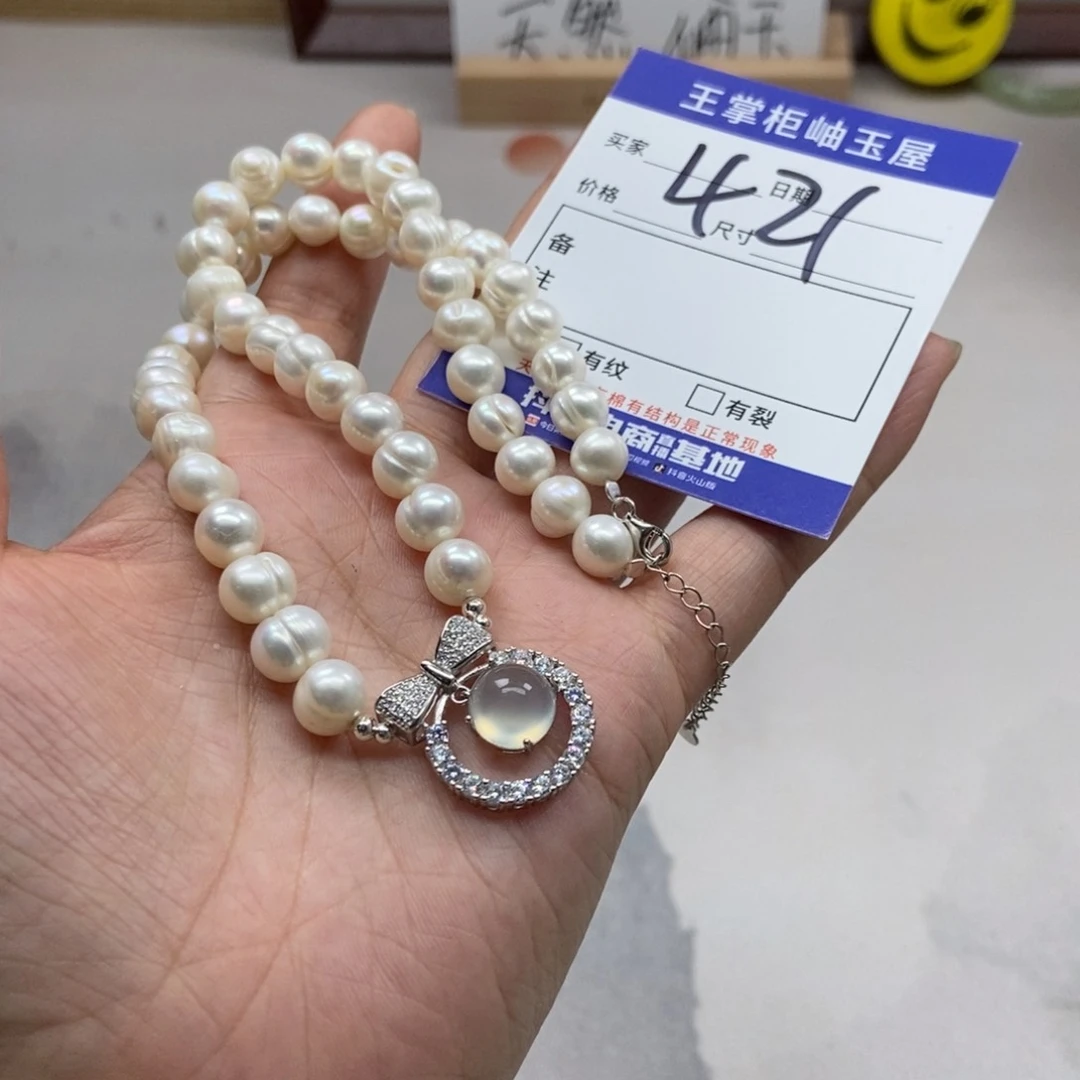 岫玉银S925镶嵌吊坠吊坠