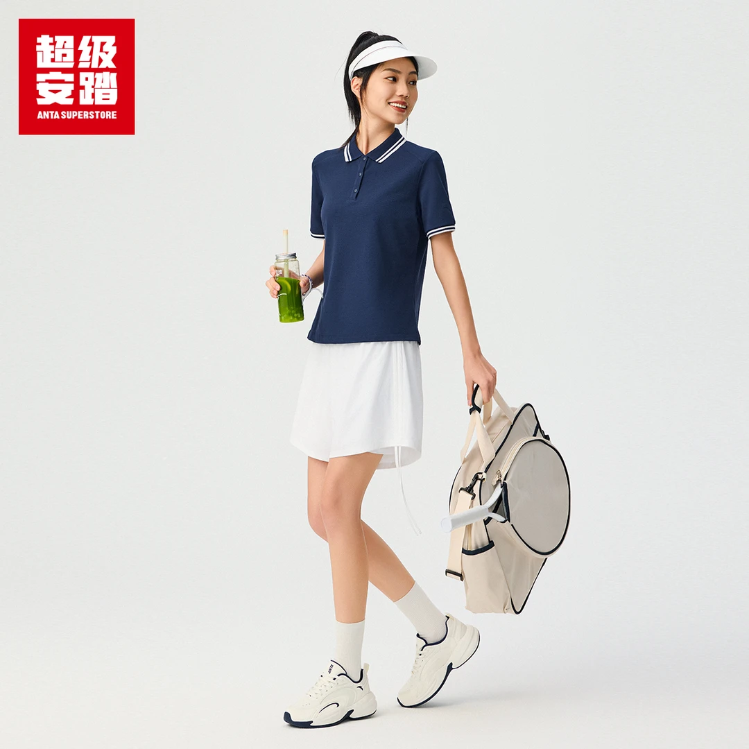 超级安踏速干POLO短袖衬衫女春夏透气网球上衣舒适亲肤t恤