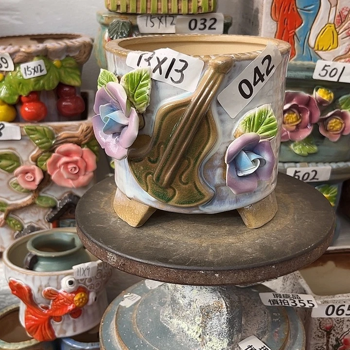 粗陶材质多肉花盆