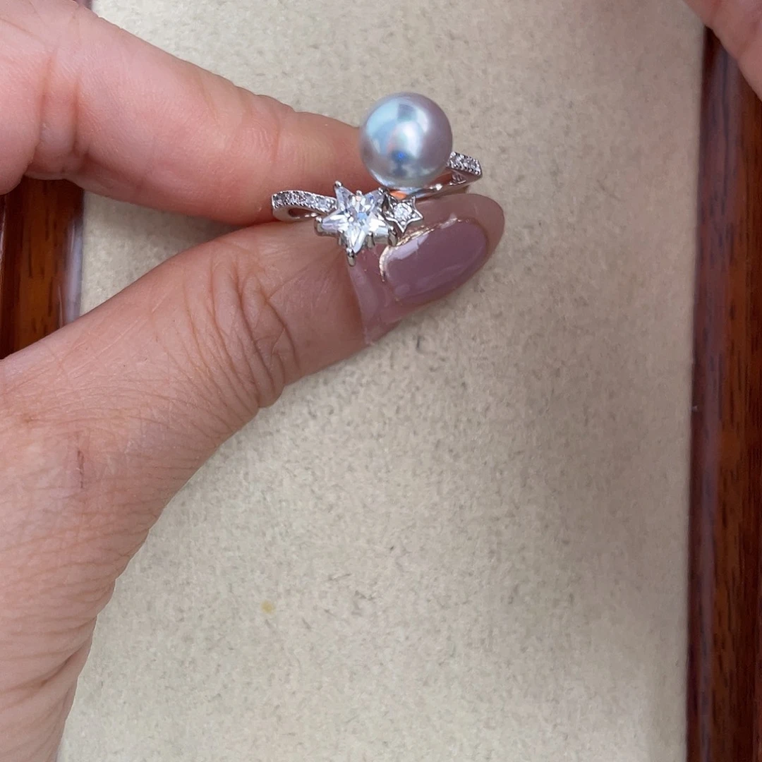 海水珍珠银S925镶嵌手绳