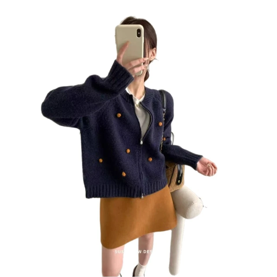 苏珊 高级感软糯开衫毛衣女秋冬2025新款宽松休闲慵懒风上衣26799