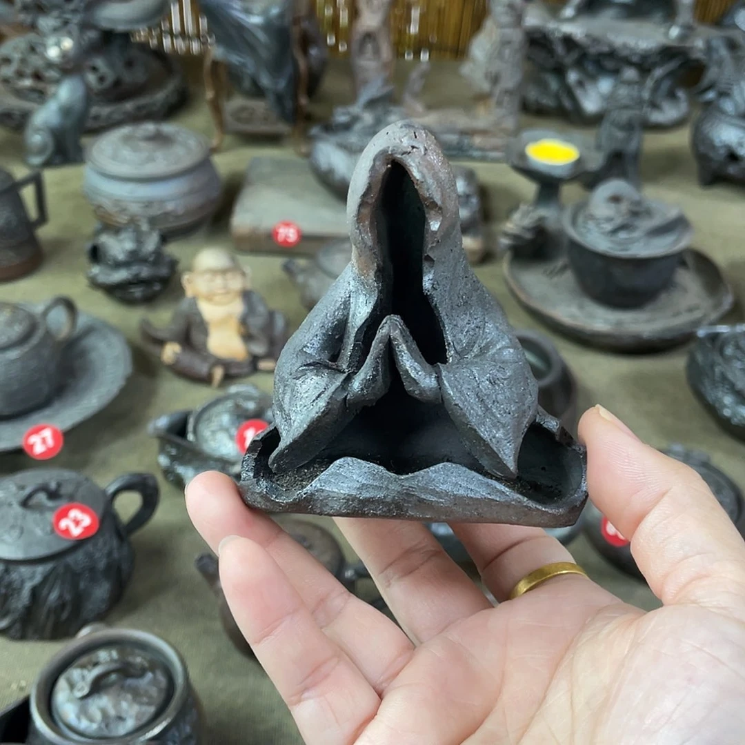 香炉全手捏柴烧茶器