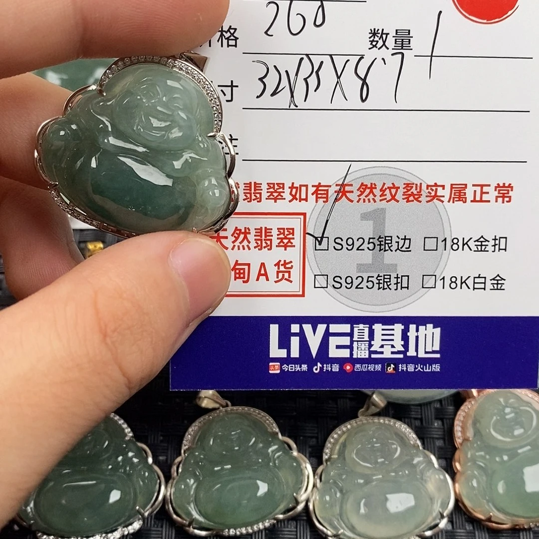 翡翠银S925镶嵌颈饰