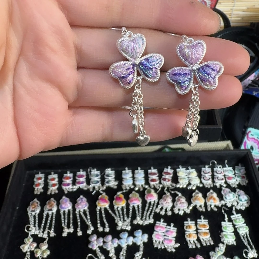 织绣民族风刺绣耳环