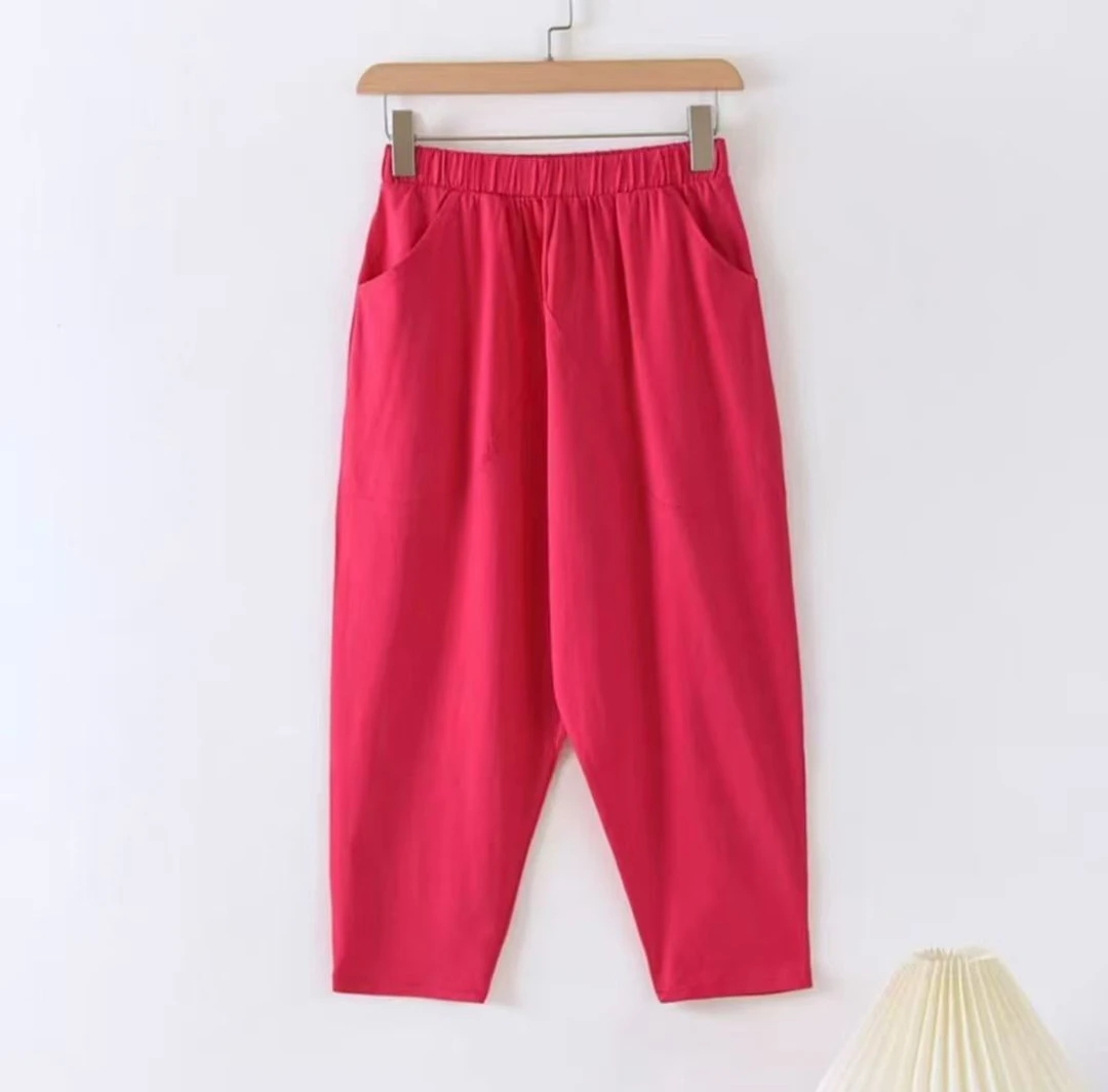 小财神2025春夏新款女七分裤