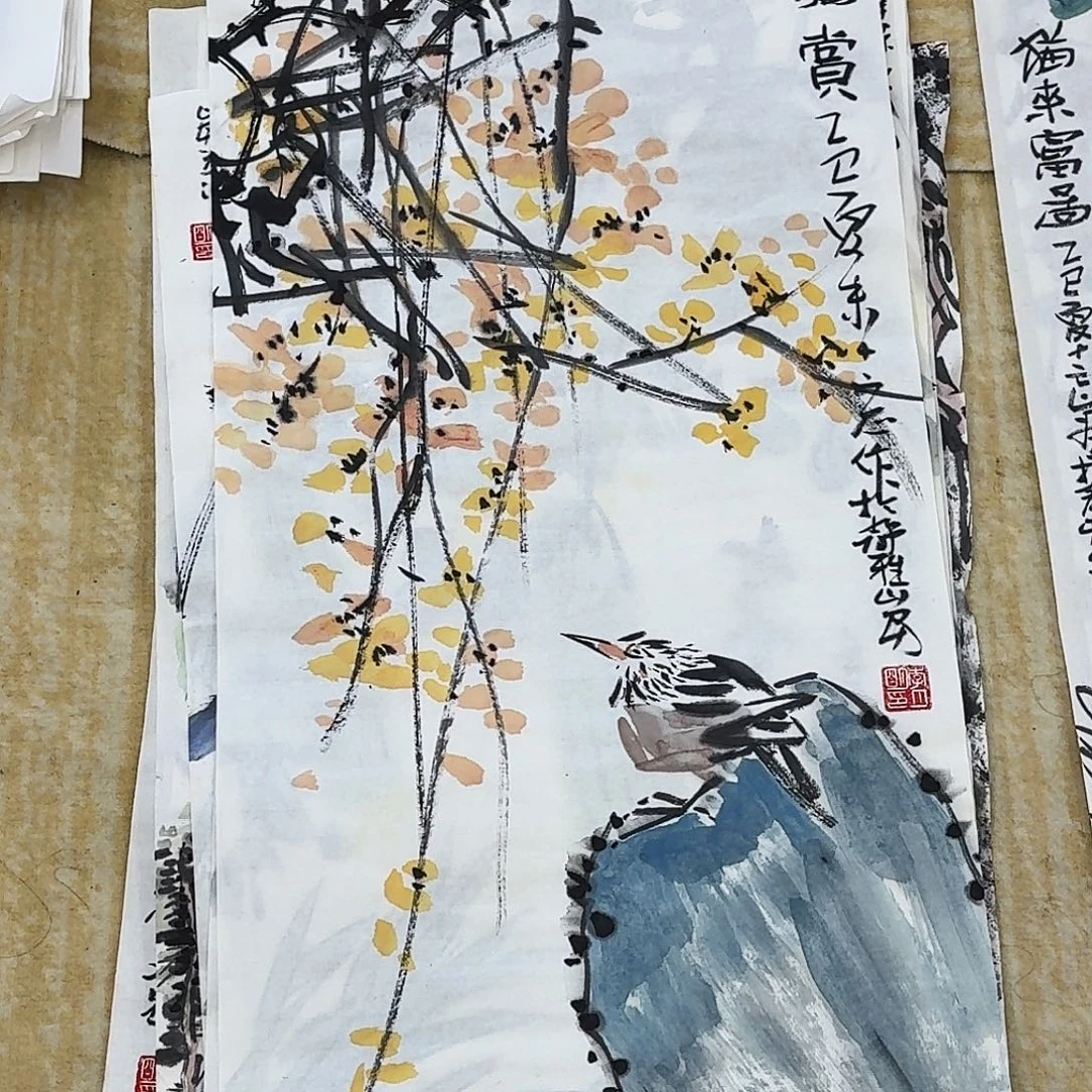 国画四尺四开手绘作品