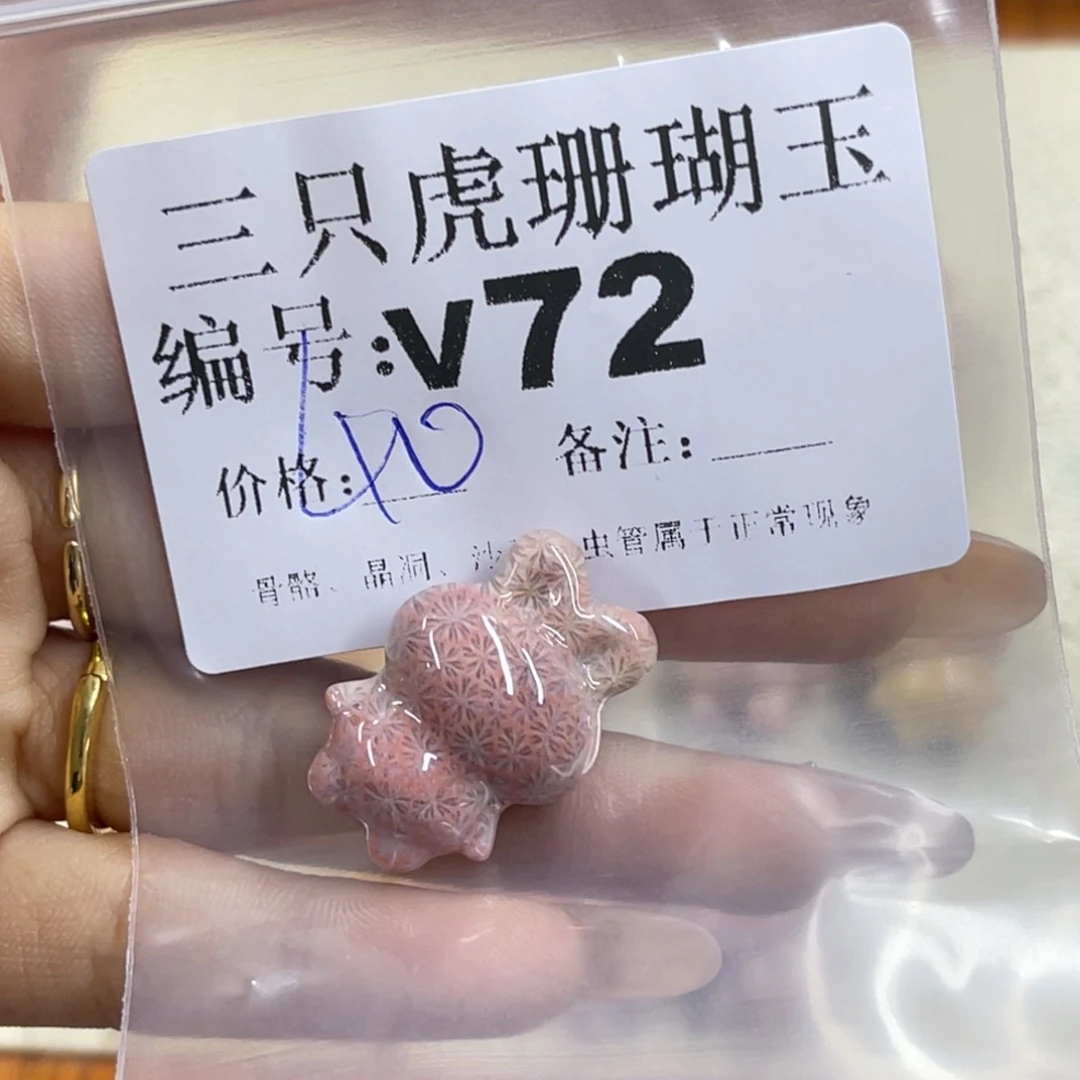 我***君硅化珊瑚（珊瑚玉）未镶嵌h