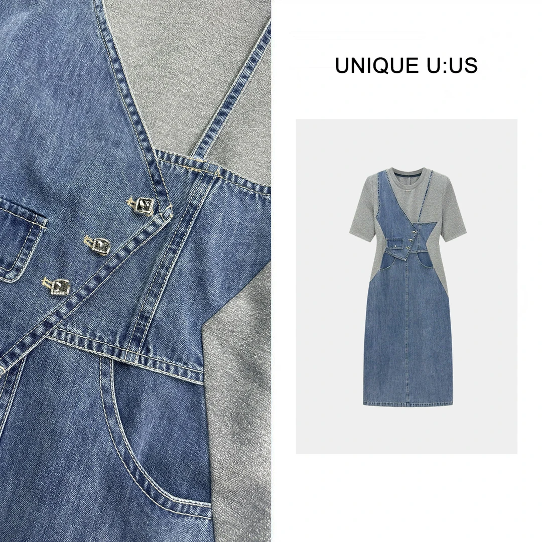 【TangTang·Studio】灰色星空时尚休闲百搭显瘦连衣裙-250315