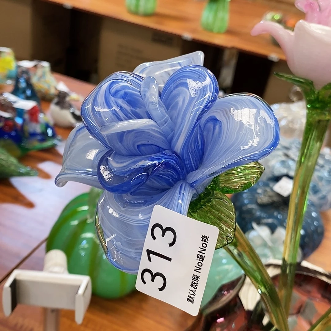 琉璃玫瑰花蓝色琉璃