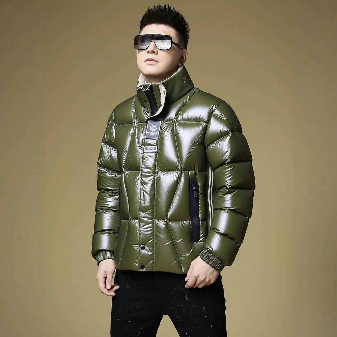 BOTEMER/比提米尔欧洲站冬季男士立领羽绒服针织领时尚潮流羽绒服