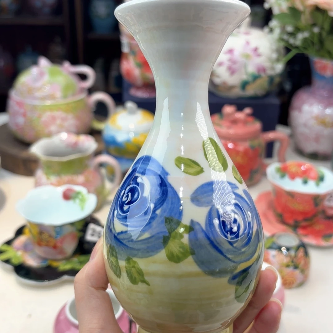景德镇手绘高温釉下彩陶瓷茶具