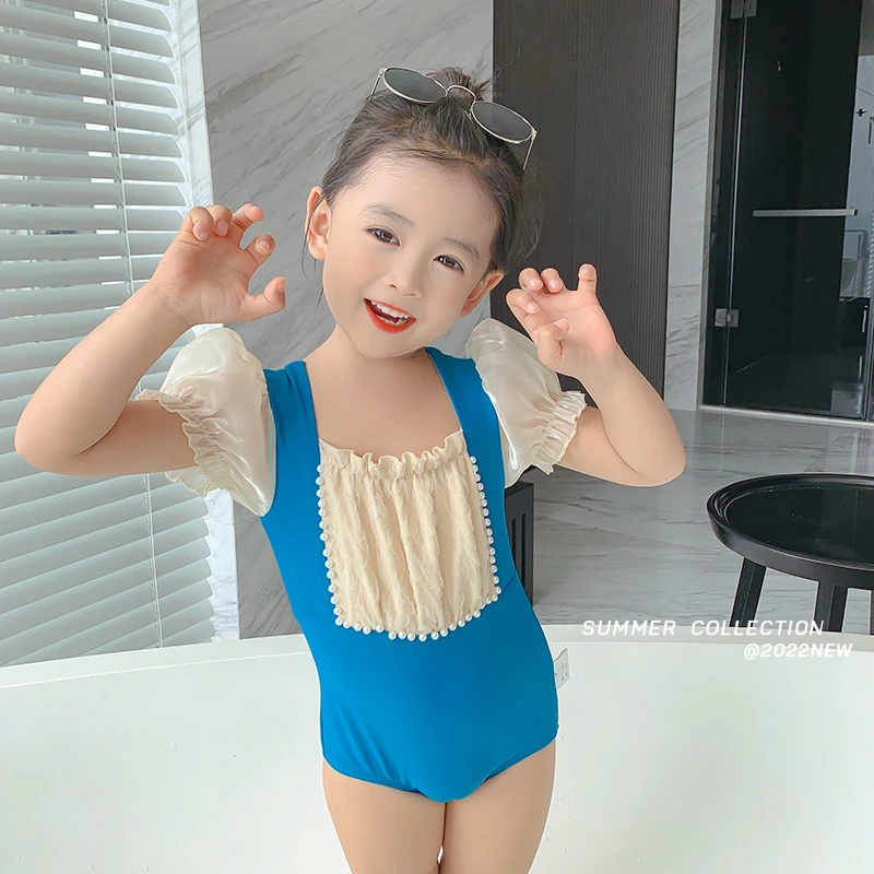 水手宝宝夏季可爱显瘦户外时尚女孩时髦连体泳衣3055