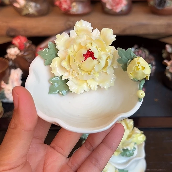 千玺造物黄牡丹茶杯