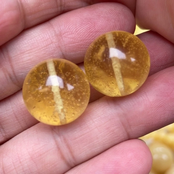 裸石蜜蜡未镶嵌蜜蜡18➕同料圆珠