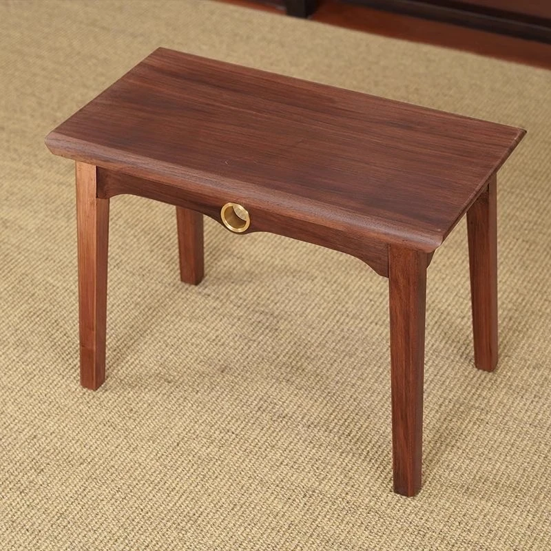 北美黑胡桃木实木凳子北欧简约现代轻奢家用钢琴凳客厅餐桌凳