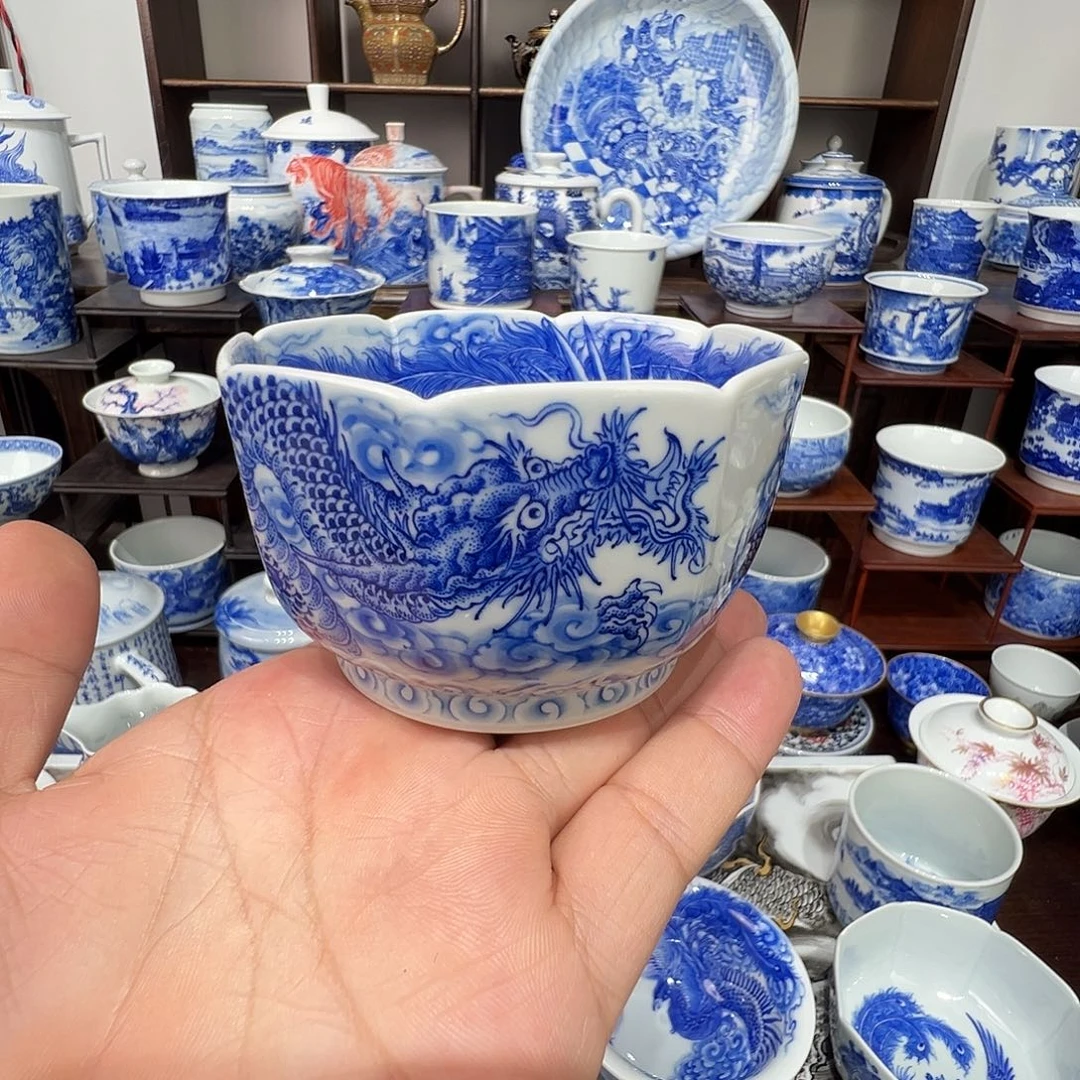 含月阁龙凤八方杯