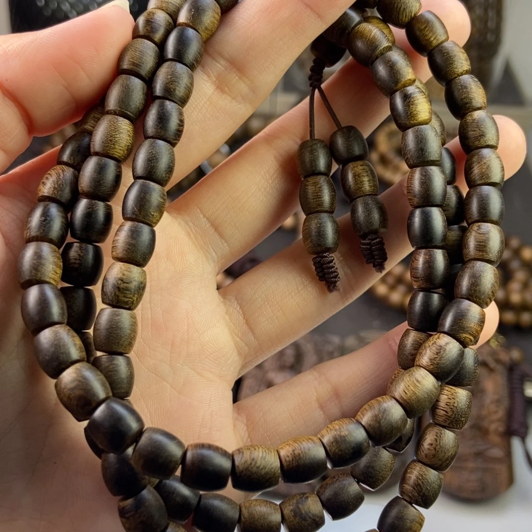 沉香手串苦**来越南芽庄白