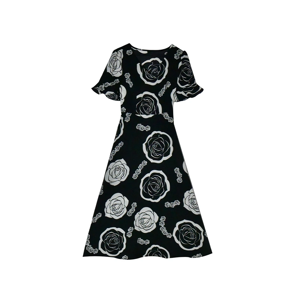 【CLOTHING/原创设计】长裙连衣裙提花显瘦学院风#6069