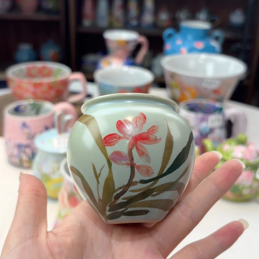 景德镇手绘高温釉下彩陶瓷茶具