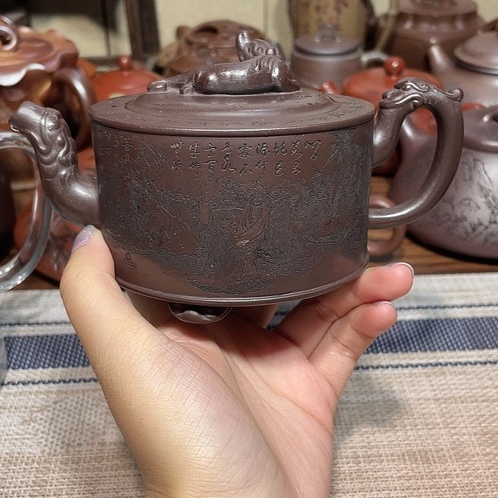 茶壶紫砂紫砂宜兴紫砂壶微瑕220cc