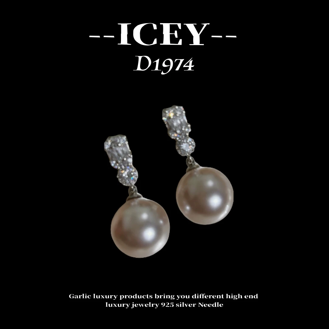 合金耳饰   镀18K金 ICEY设计简约手工耳饰--A1974
