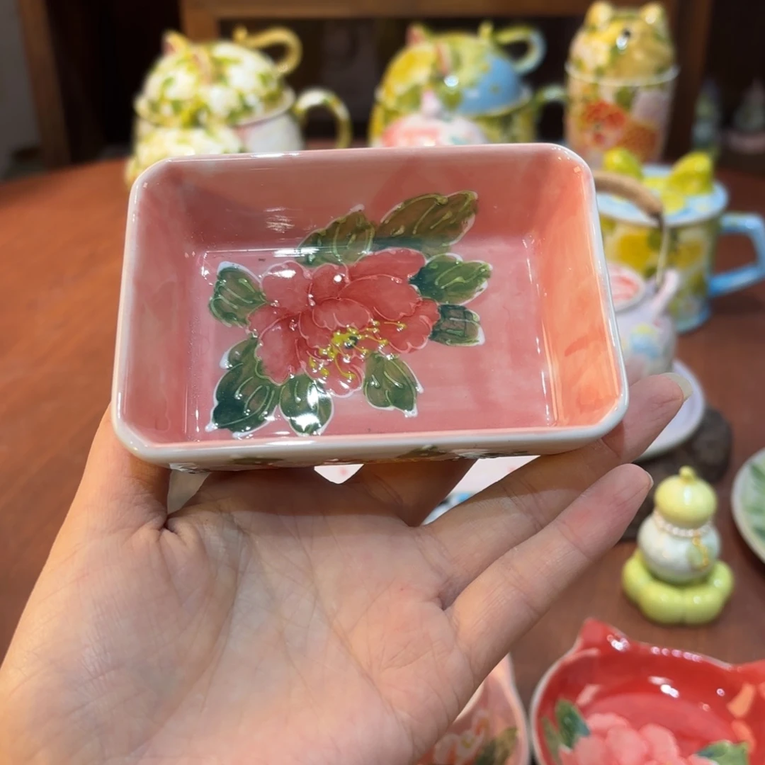 景德镇手绘高温釉下彩陶瓷茶具