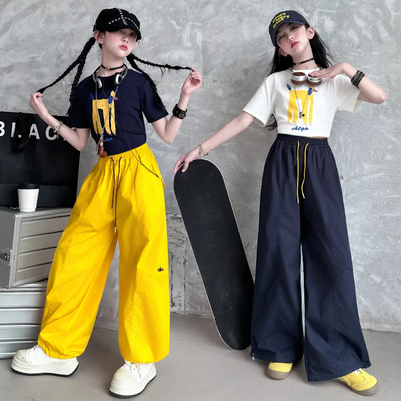 童装女童夏季套装2025新款中大童洋气儿童潮款女孩休闲短袖两件套