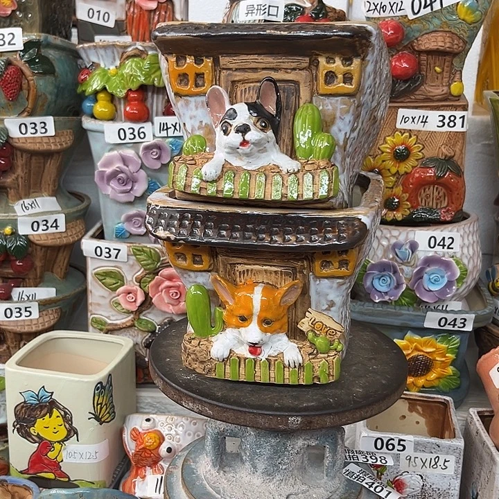 用***9粗陶材质多肉花盆福利