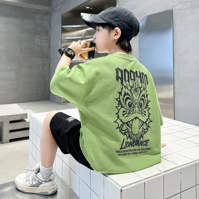 男童夏装套装2025新款儿童装薄款男孩夏款中大童夏季运动酷帅气潮