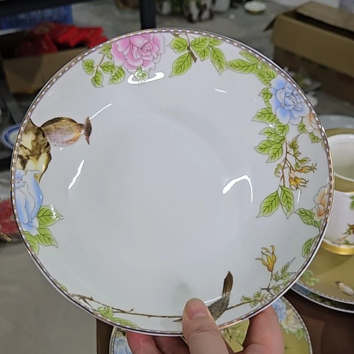 瓷片微瑕琴瑟和鸣8寸4个深盘666666