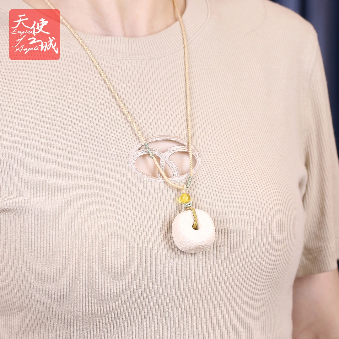 天然猛犸象牙无相平安扣吊坠