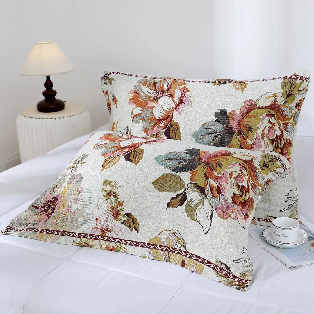 枕巾【梦想花园】52X76厘米 高端轻奢加厚成人大号枕巾一对