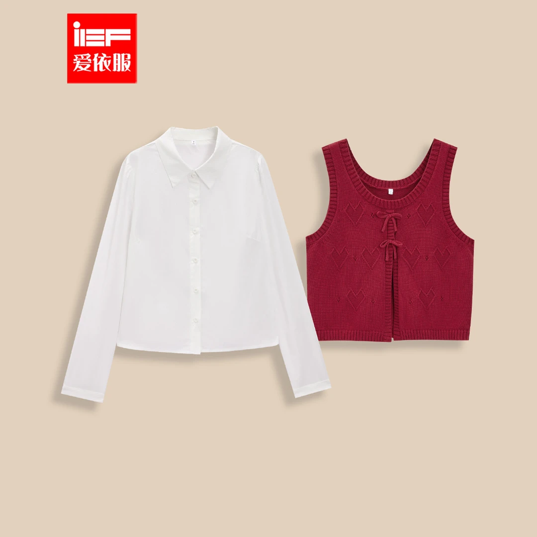 IEF/爱依服2025秋季新款韩版甜美减龄少女风两件套