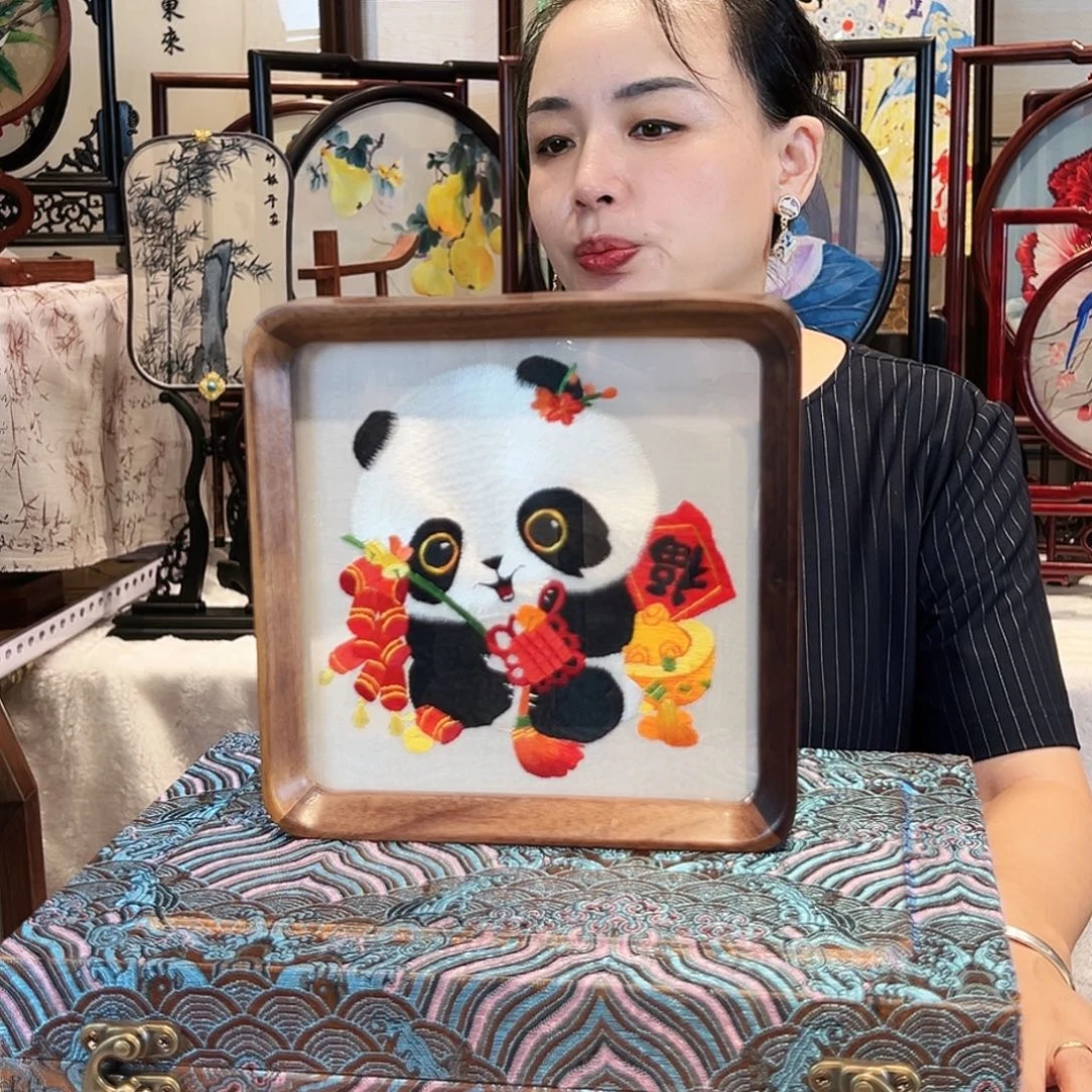织绣苏绣摆台手工