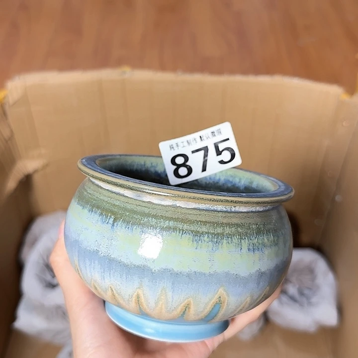 景德镇手工陶瓷盆 口10