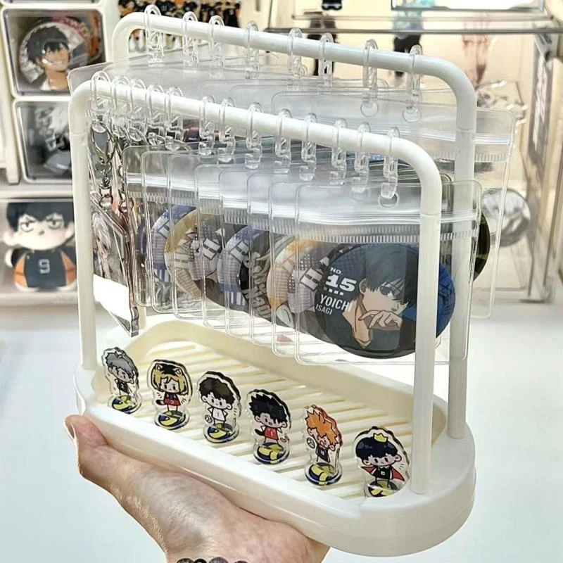 高颜值好物收纳ins迷你吧唧立牌展示架桌面简约首饰摆件谷子收纳