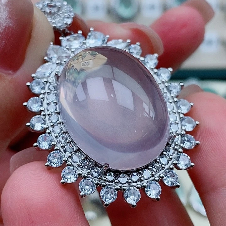 银S925镶嵌颈饰水晶s***y吊坠