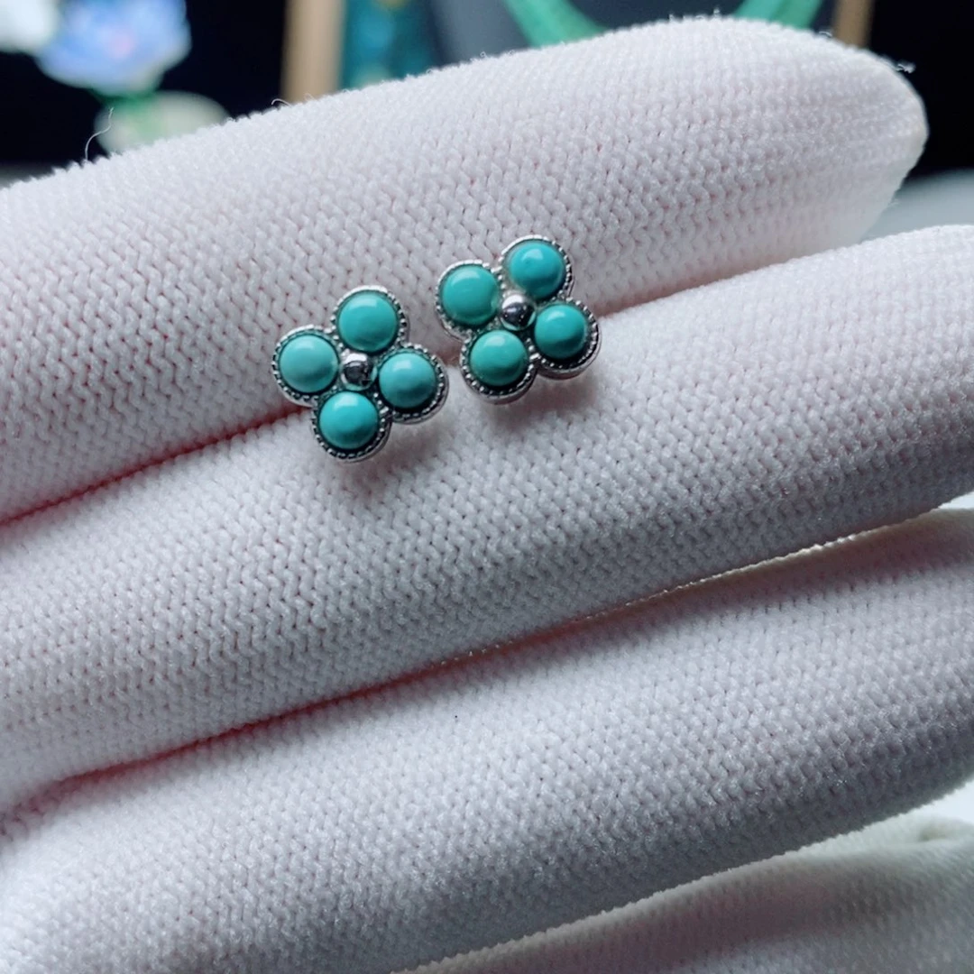 ****。银S925镀金镶嵌绿松石珠宝奇石