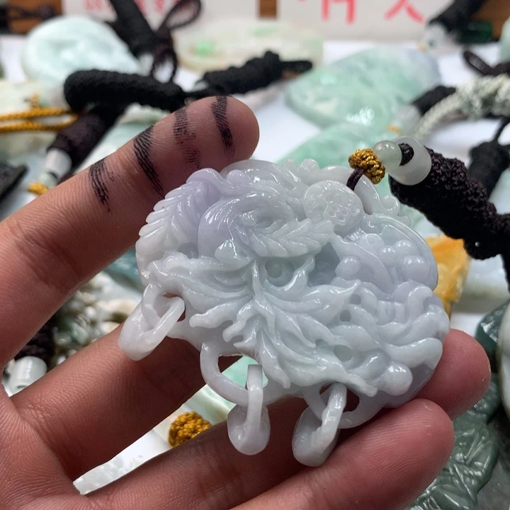 颈饰未镶嵌翡翠保真天然a货翡翠