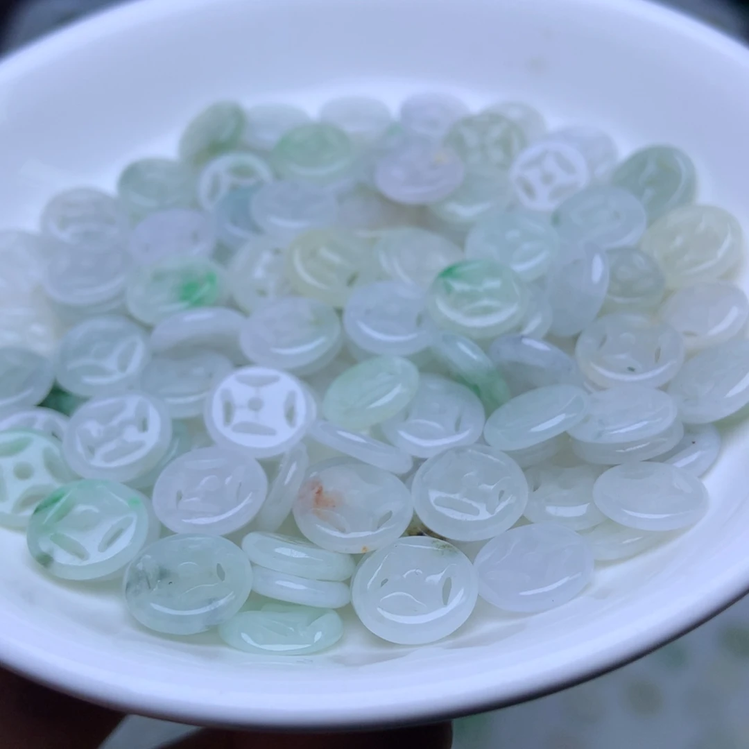 未镶嵌手链翡翠卡10冰金钱扣30个