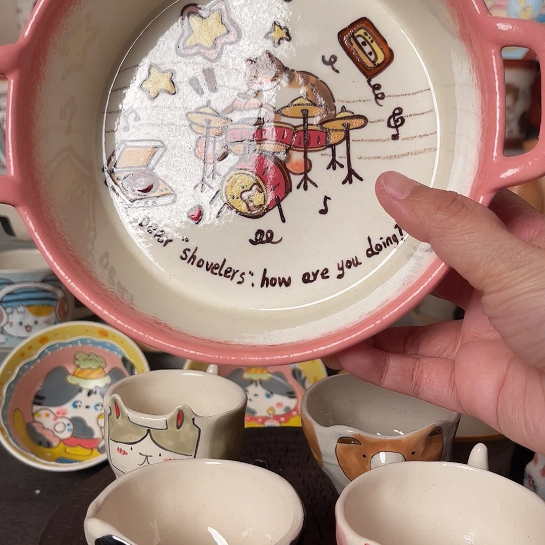 景德镇陶瓷可爱手绘杯