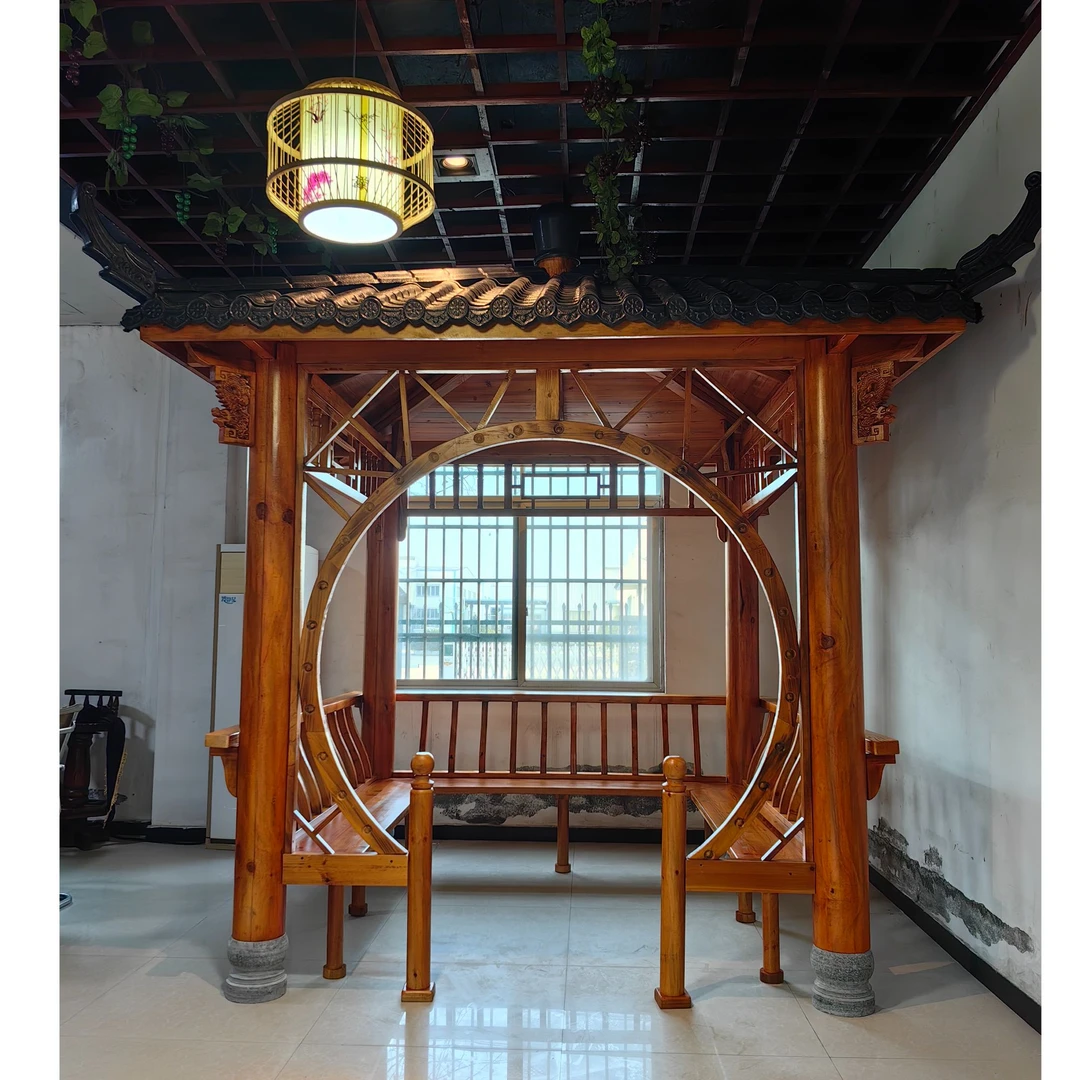 凉亭户外庭院实木四角别墅仿古长廊亭子室外厂家直销户外凉亭