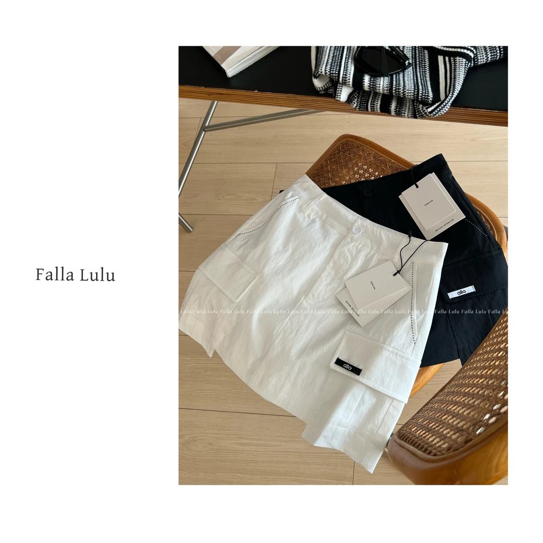 【盐系工装】 黑白双口袋工装短裙，日常出街切换无压力 A5978