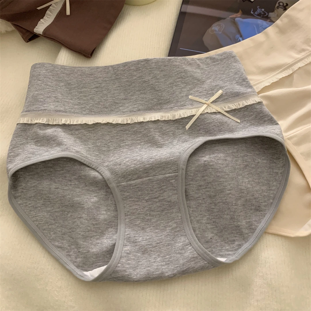 【裸感棉柔蕾丝内裤】加长裆舒适无痕透气女士三角裤-17791