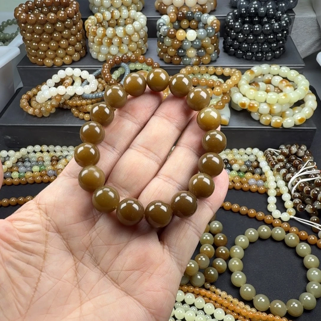 银***店和田玉未镶嵌手链