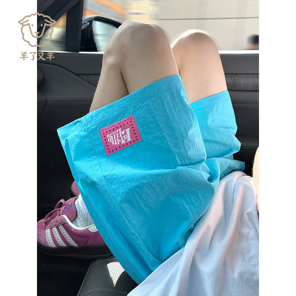 多巴胺运动短裤男女2025新款夏季速干中裤子休闲宽松大码五分裤潮