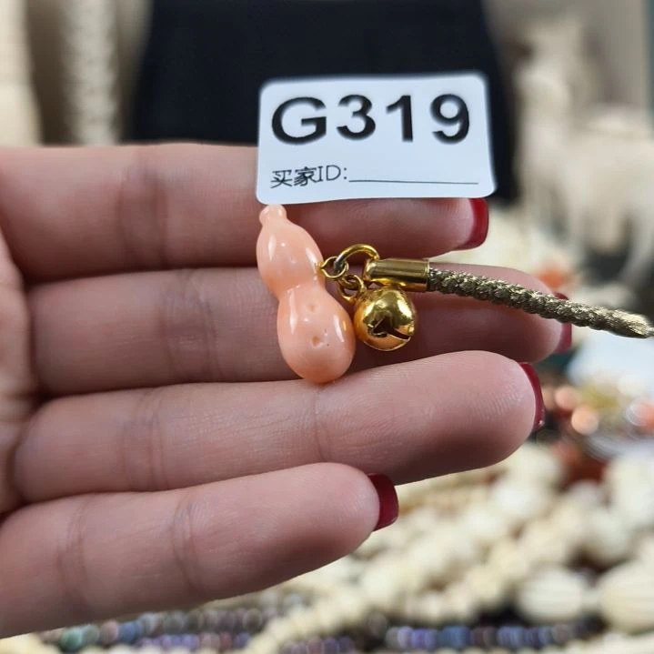 合成碳硅石纯铜海鲜吊坠有眼儿