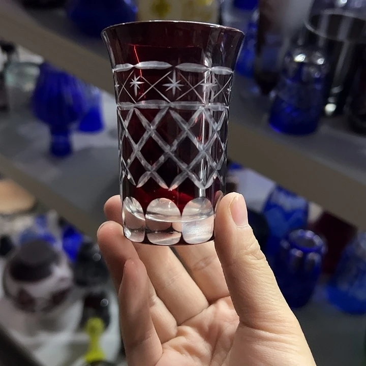 水晶玻璃平底款微瑕一个