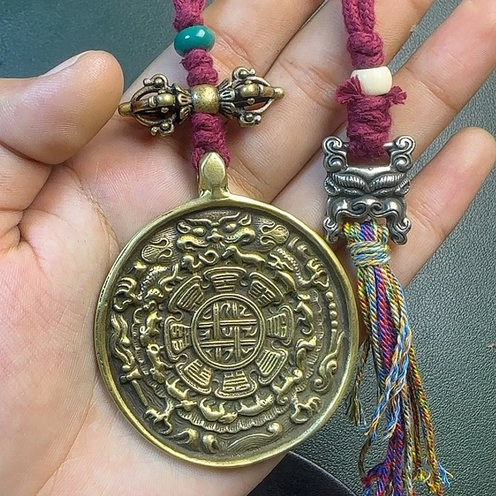 安***湾铜铁合金类藏传工艺品九宫八卦