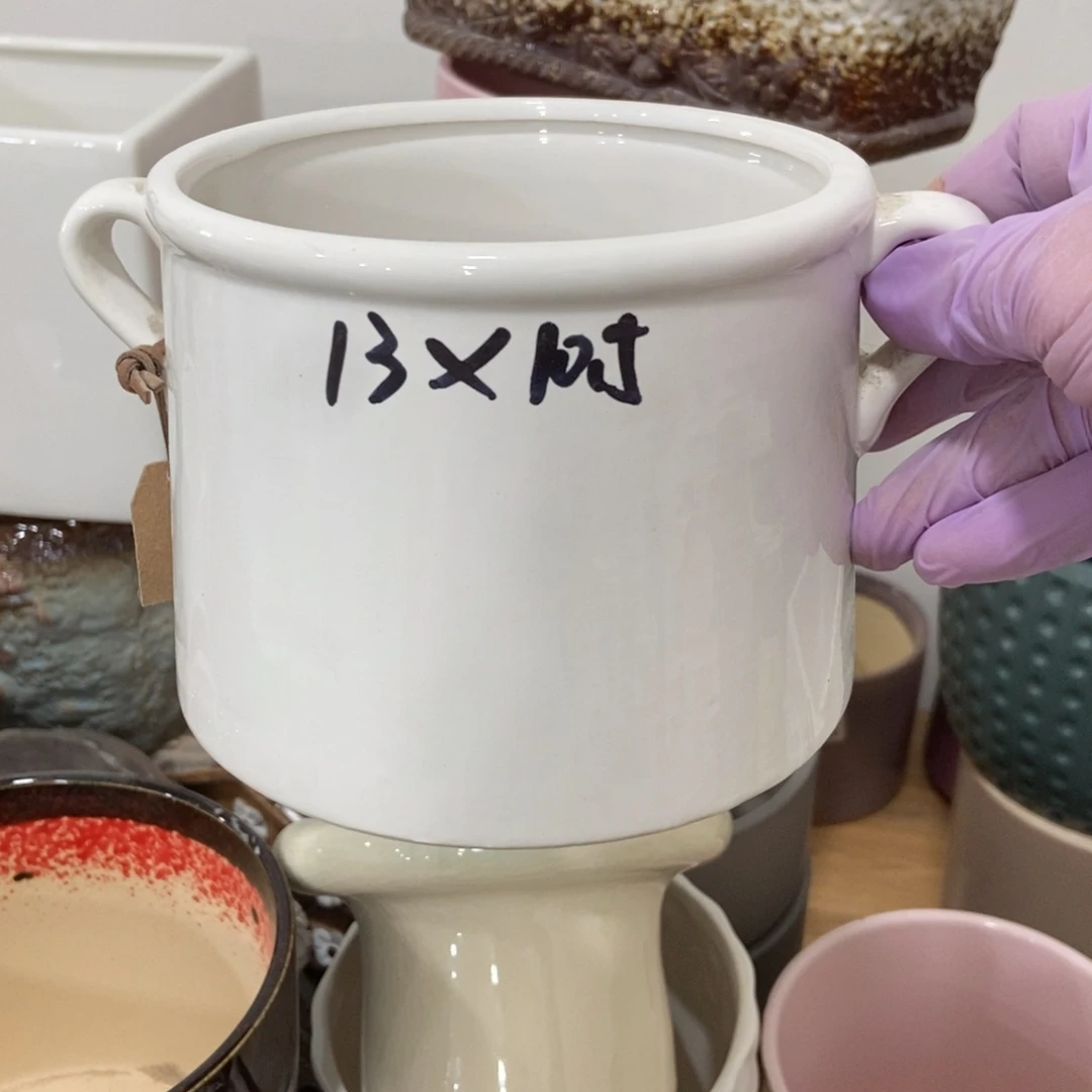 红陶高温陶瓷花盆